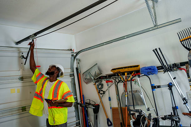 Professional Garage Door Panel Replacement technician working in New Boston, TX